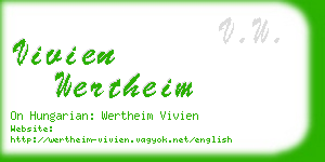 vivien wertheim business card